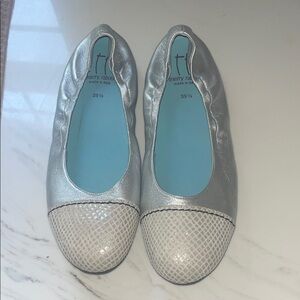Thierry Rabotin Metallic Silver Flats